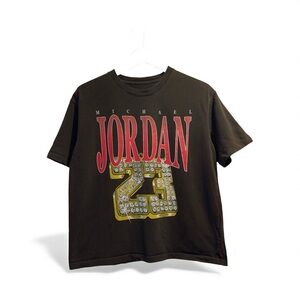 Jordan 23 Black and Red Graphic Tee medium